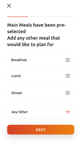 Breakfast, Lunch Dinner and Any Other Meal Box, Make Menu Meal Plan