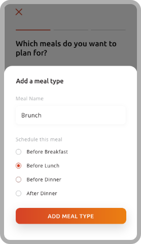 Custom Meal Type, Meal Types Own, Own Choice