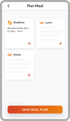 Select lunch and dinner meal box and make menu from selected ingredients