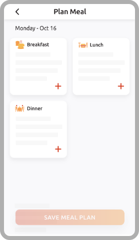 Select Meal Box, Breakfast, Lunch, Dinner, Meal Planner