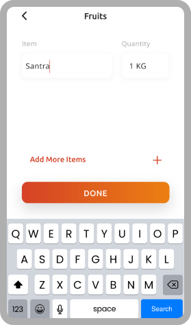 Shopping list edit, add ingredients, remove ingredients, save shopping list, share shopping list, download shopping list