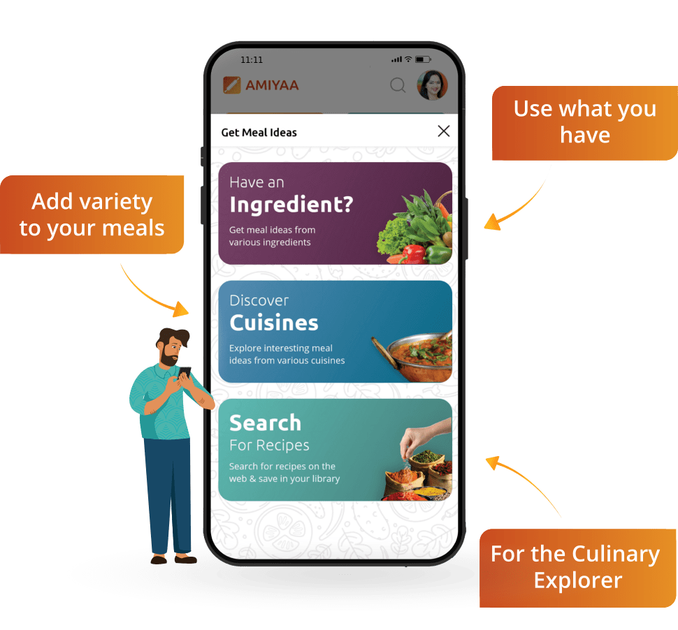 Get Meal Ideas From Ingredients & Cuisines